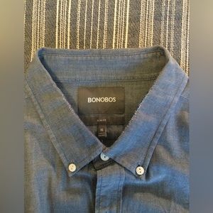 Bonobos Slim Fit Blue Oxford Button Down, XL